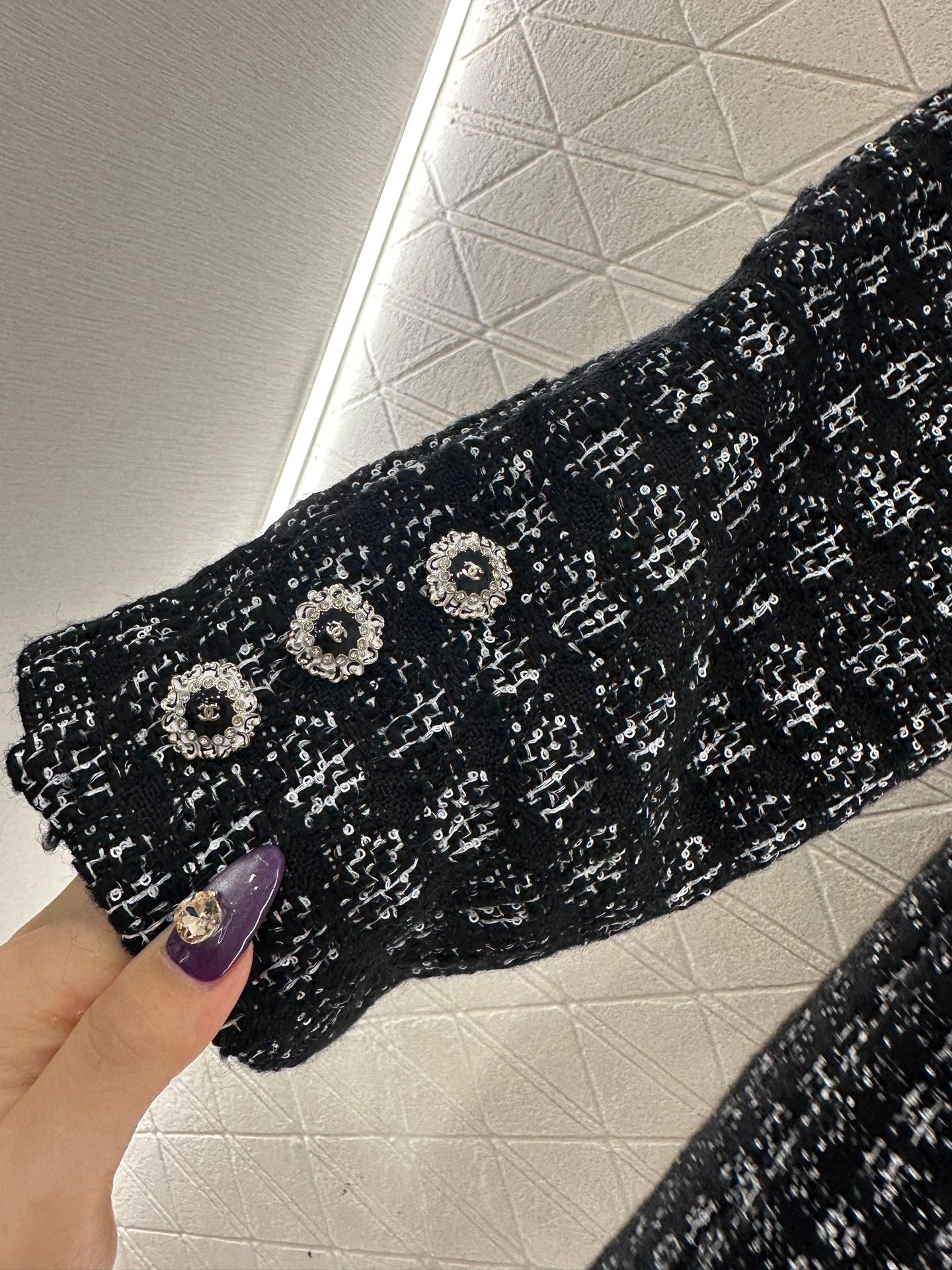 Rough woolen collar dress jacket