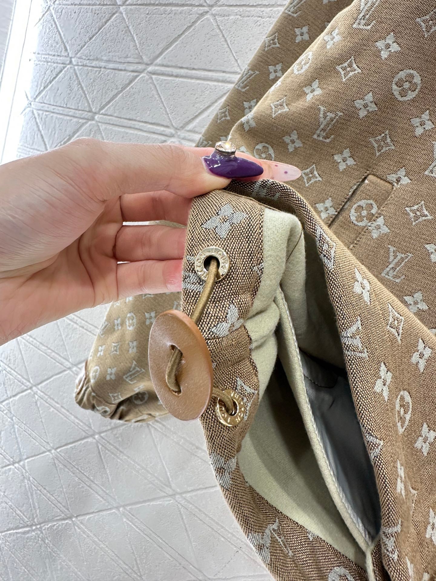 Stand up collar jacquard zipper jacket