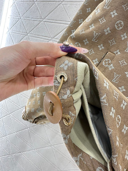 Stand up collar jacquard zipper jacket