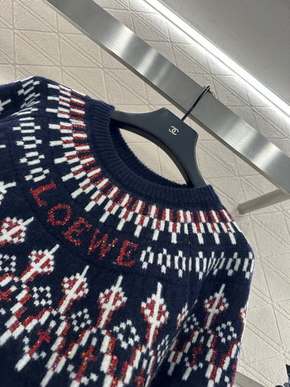 Heavy Industry Hook Flower Bead Sweater