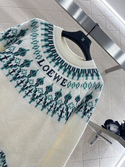 Heavy Industry Hook Flower Bead Sweater