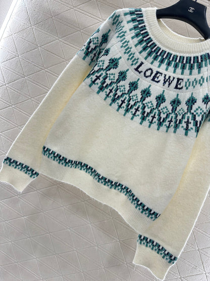 Heavy Industry Hook Flower Bead Sweater