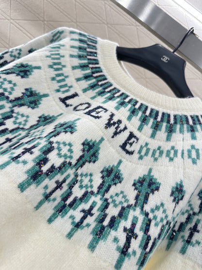 Heavy Industry Hook Flower Bead Sweater