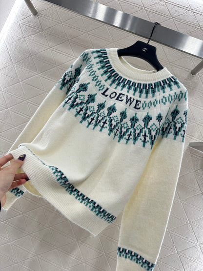 Heavy Industry Hook Flower Bead Sweater