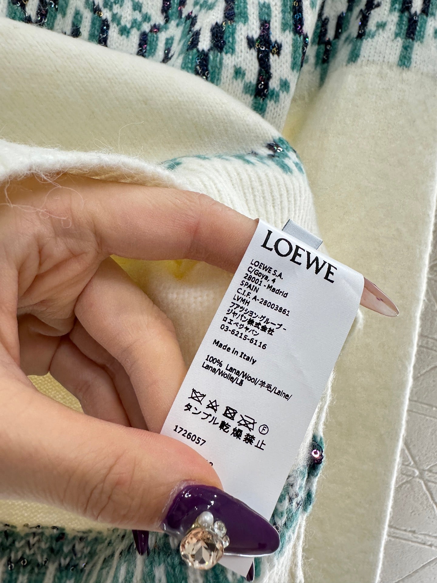 Heavy Industry Hook Flower Bead Sweater