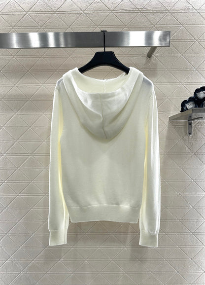 Hooded knitted sweater