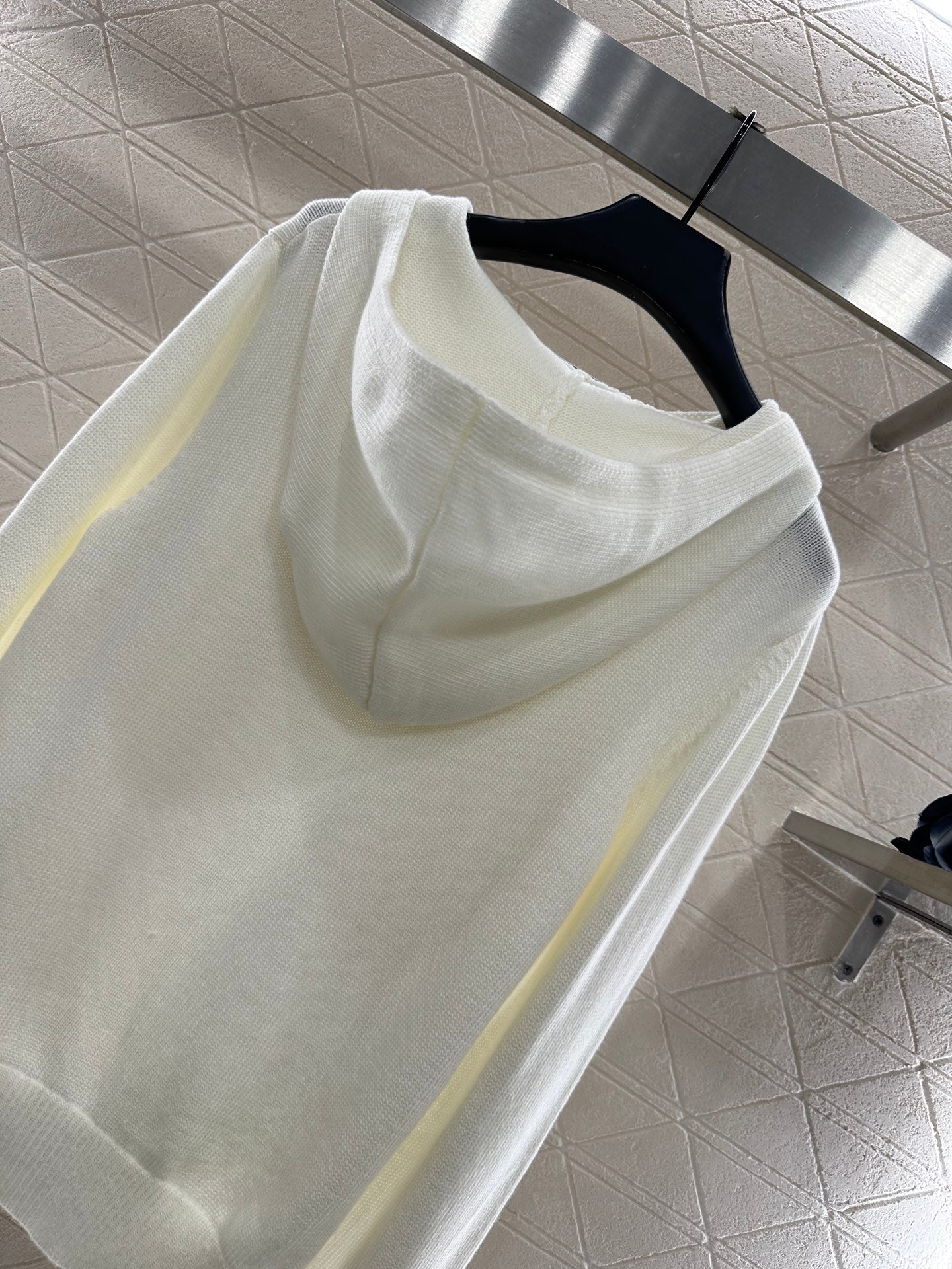 Hooded knitted sweater