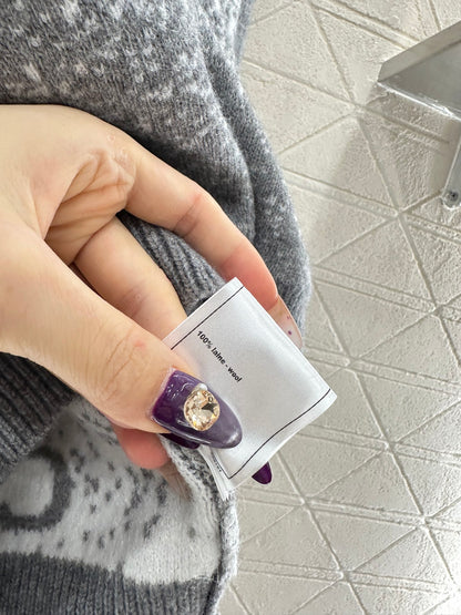 Gradient knitted pullover sweater