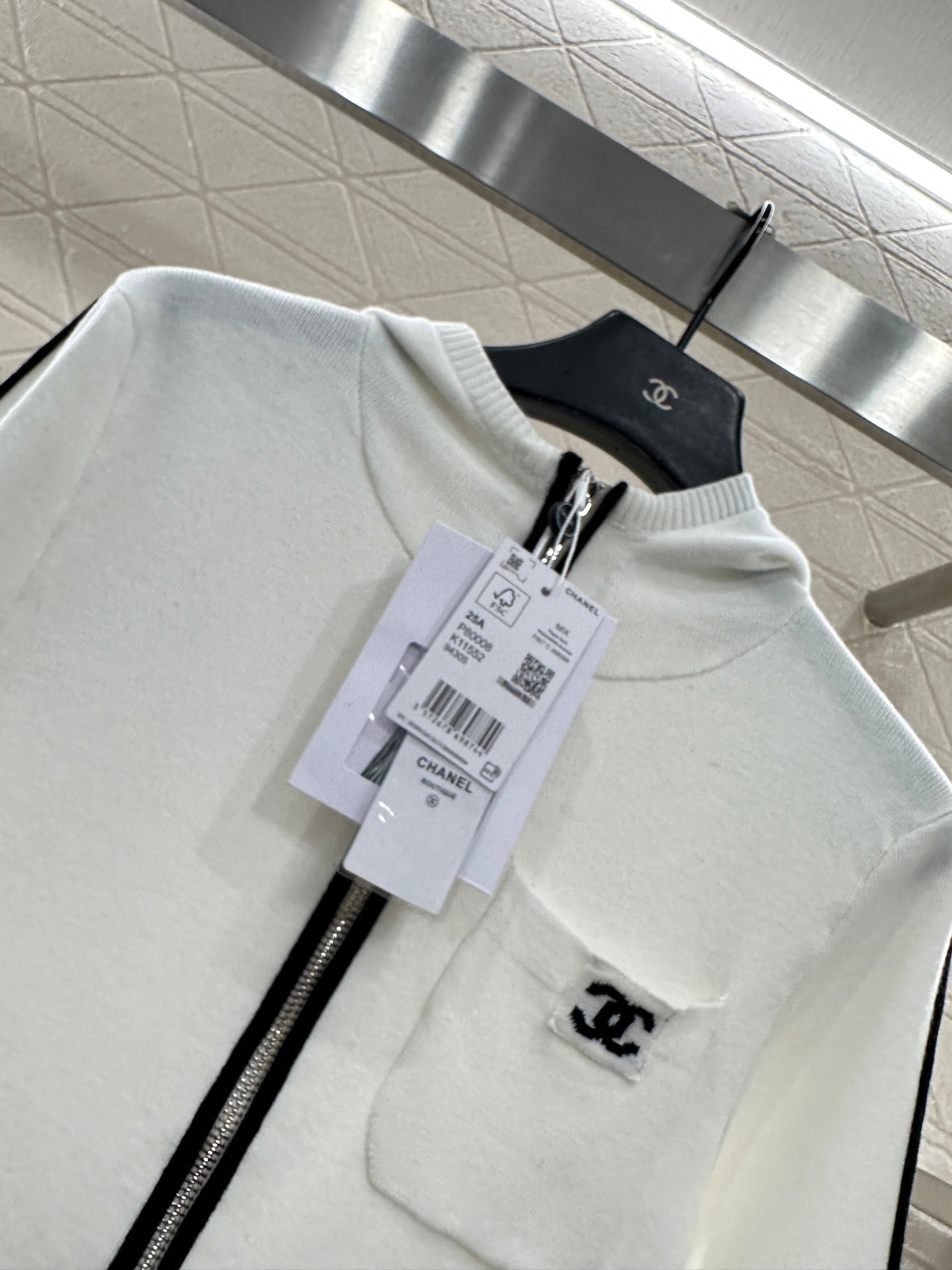 Knitted zipper sweater