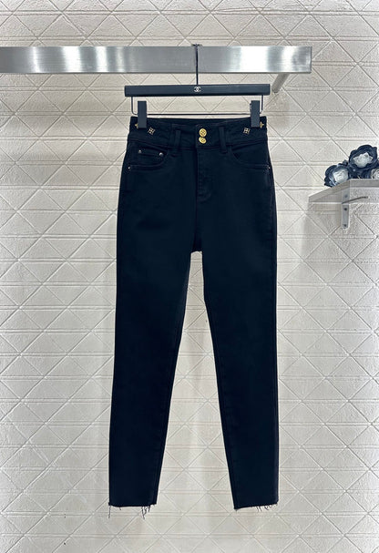 Retro velvet pencil jeans
