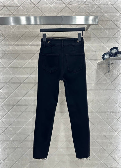 Retro velvet pencil jeans