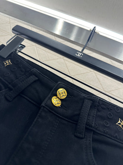 Retro velvet pencil jeans