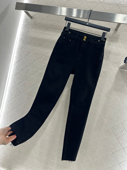 Retro velvet pencil jeans