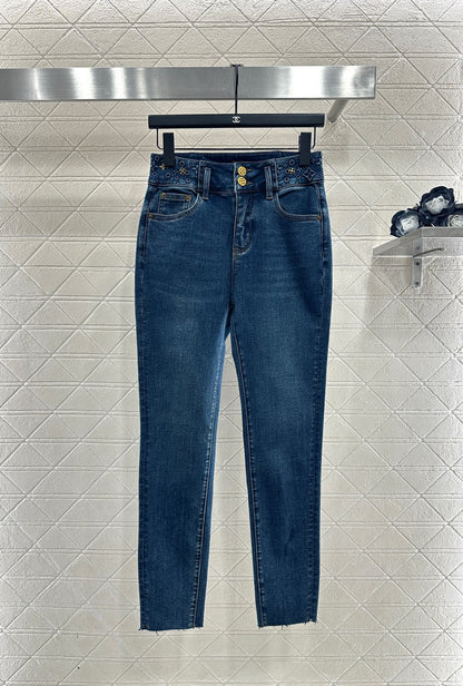 Retro velvet pencil jeans