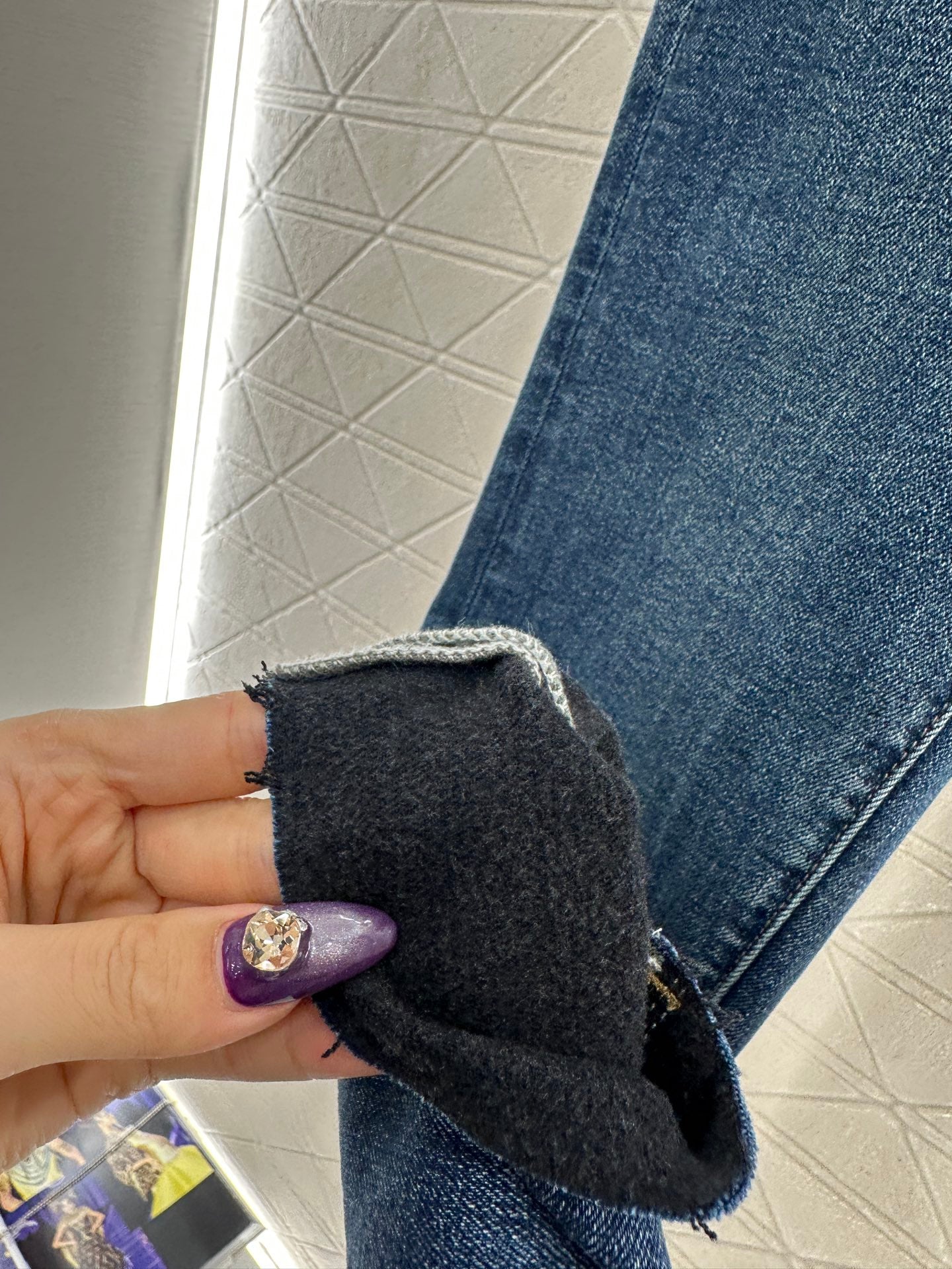 Retro velvet pencil jeans