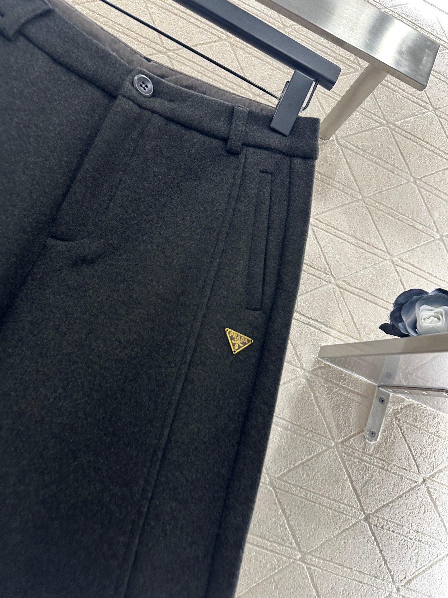 Woolen suit, wide leg pants