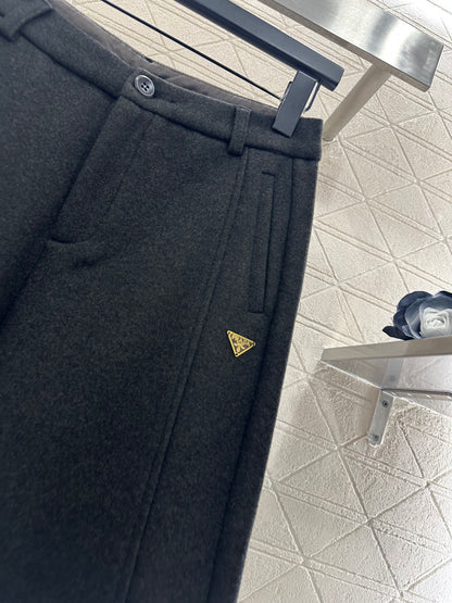 Woolen suit, wide leg pants