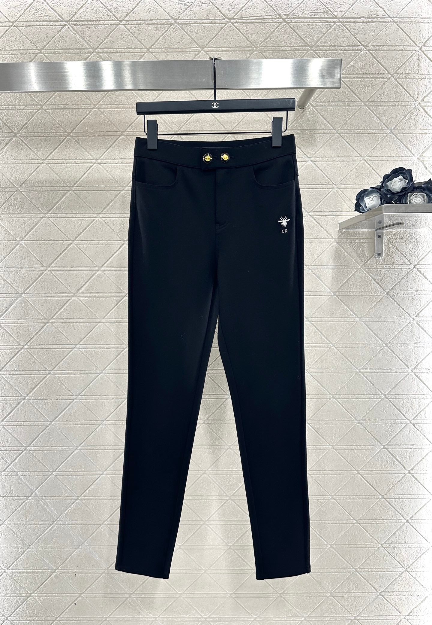 Retro stretch pencil pants