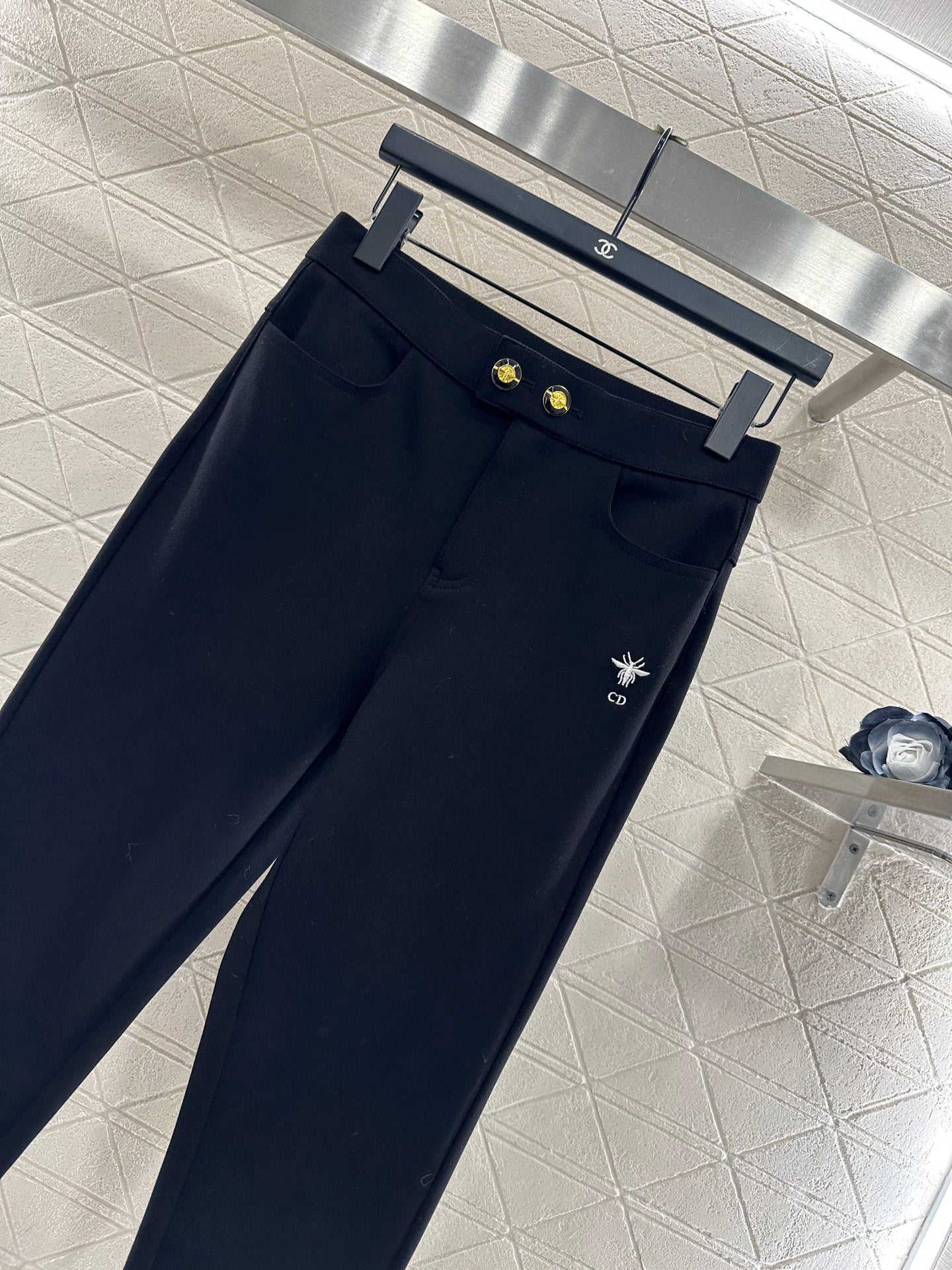 Retro stretch pencil pants