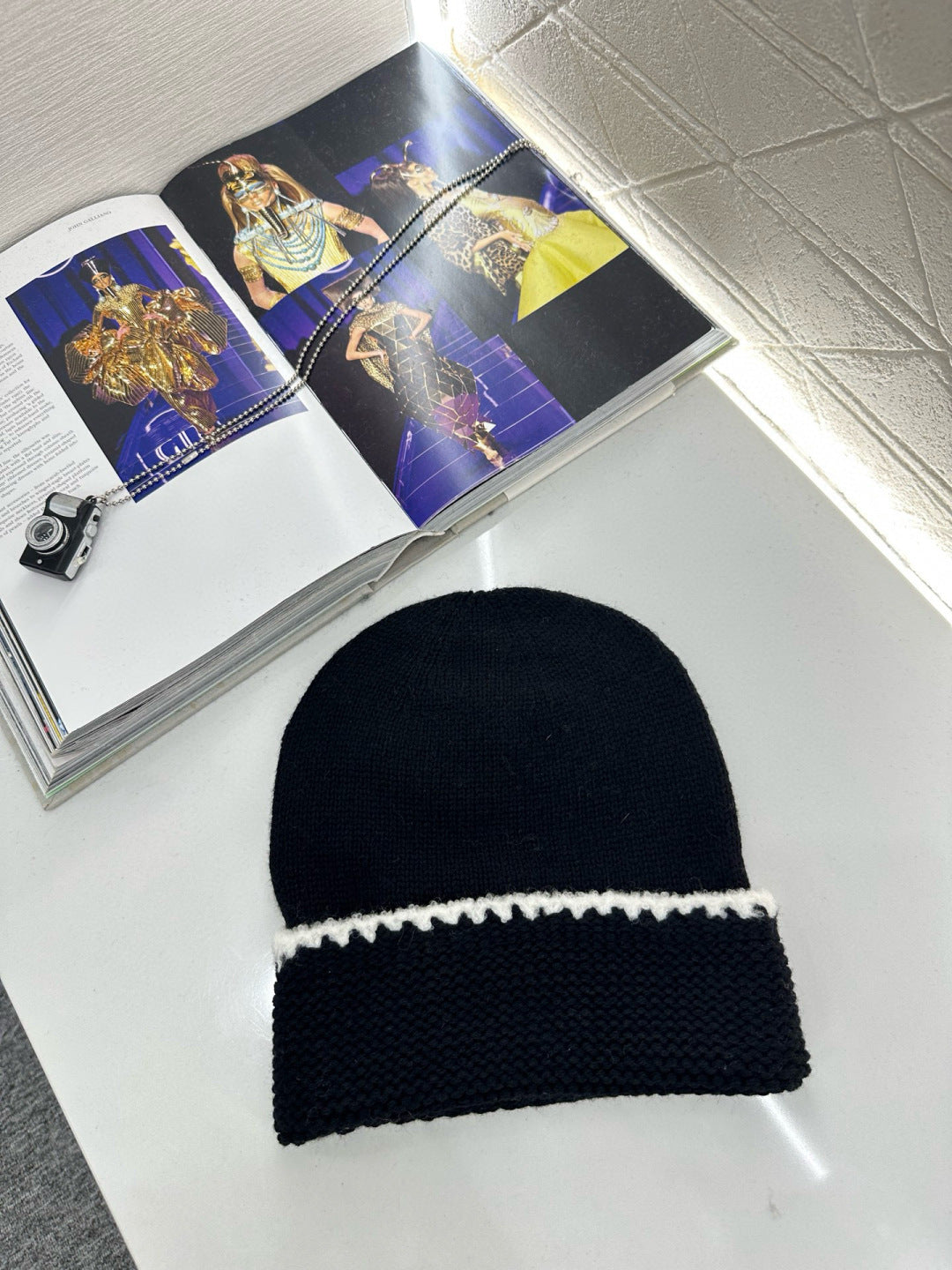 Double C logo cashmere knitted hat