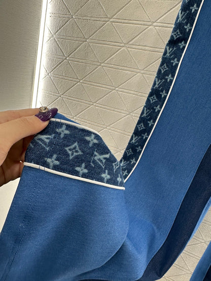 Jacquard webbing slim fit elastic micro flared pants