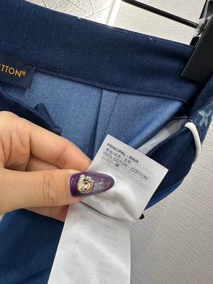 Jacquard webbing slim fit elastic micro flared pants