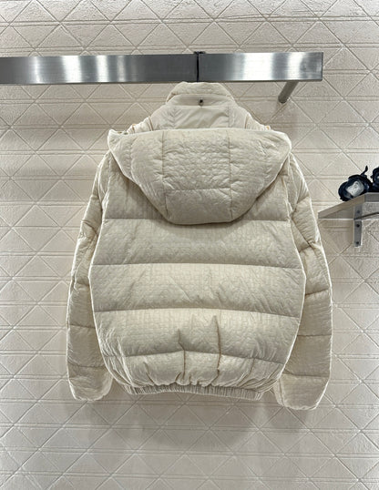 Detachable hooded down jacket