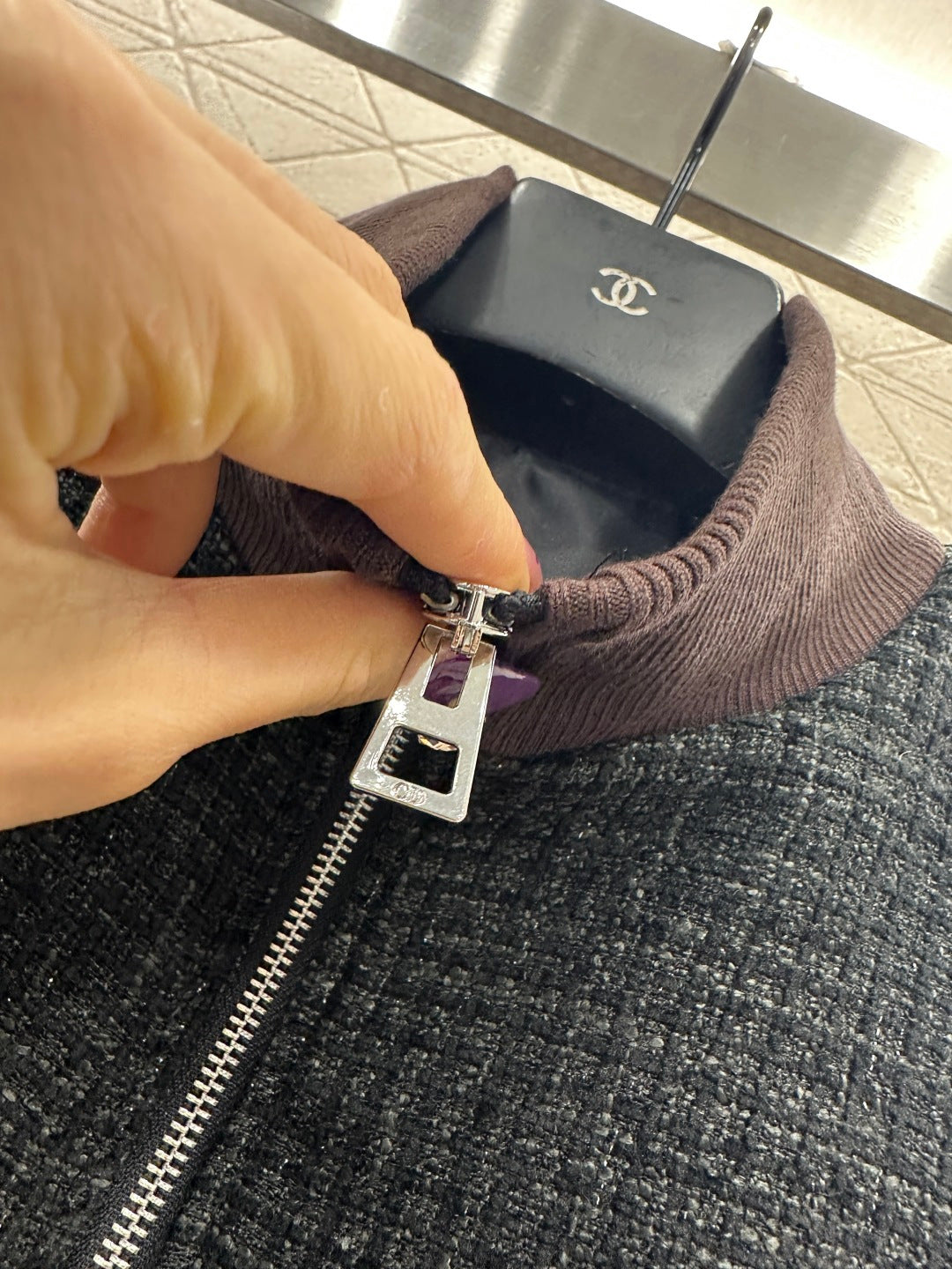 Knitted woolen jacket