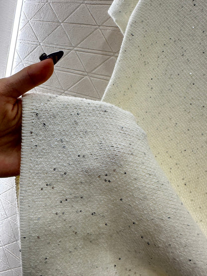 Pearl collar knitted dress