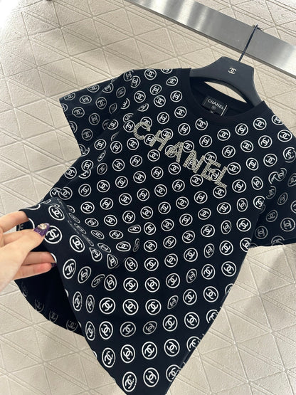 Round neck printed bead binding 𝑇𝑒𝑒