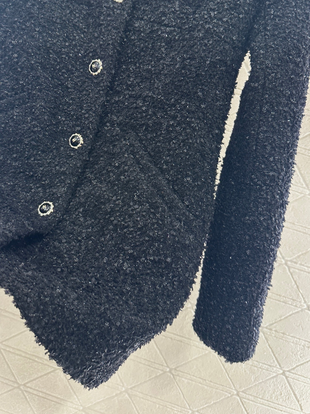 Stand collar woven mid length jacket