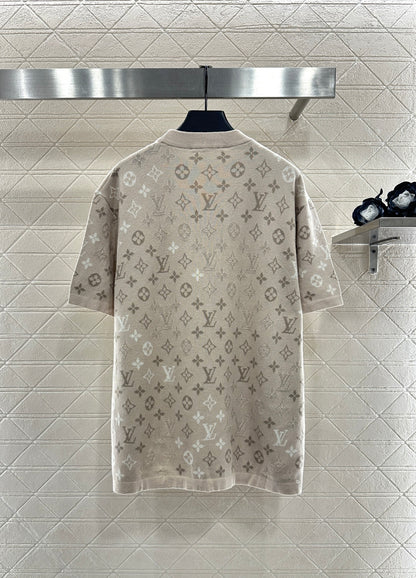 Alphabet Jacquard Knitted Short Sleeve