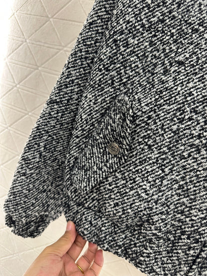 Fur collar woolen coat