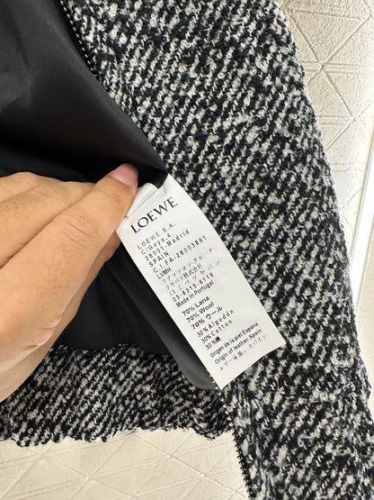 Fur collar woolen coat