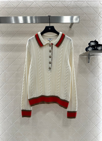 Collar Knitted Top