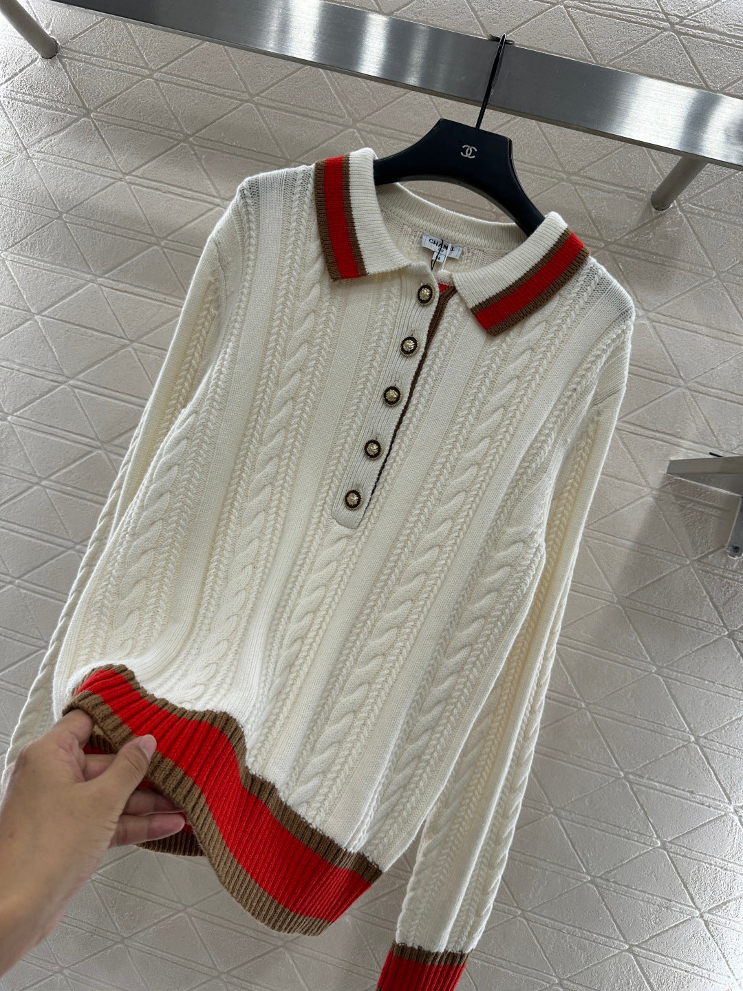 Collar Knitted Top