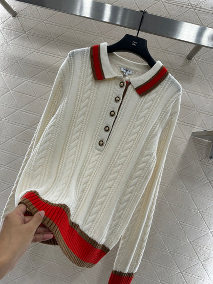 Collar Knitted Top