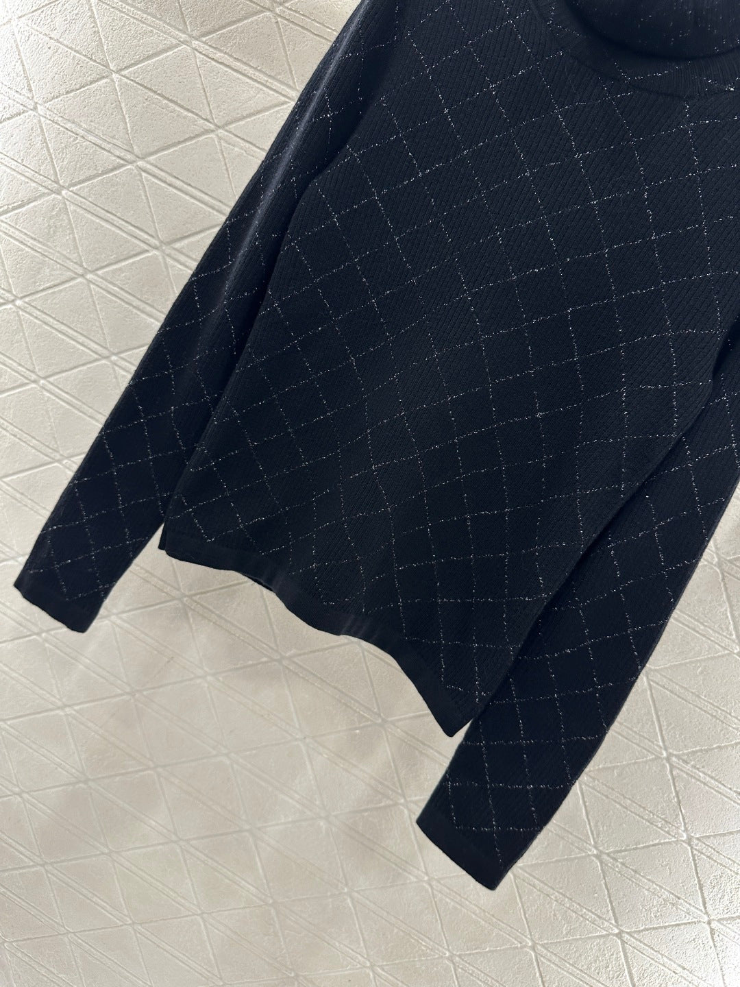 High neck knitted pullover sweater