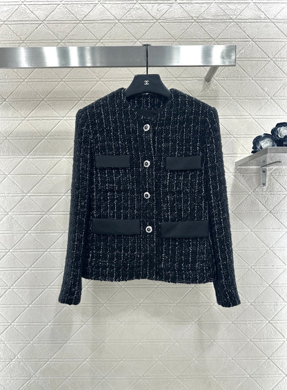 Woven round neck dress jacket