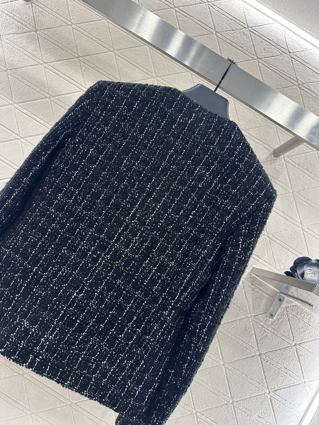 Woven round neck dress jacket