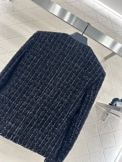 Woven round neck dress jacket