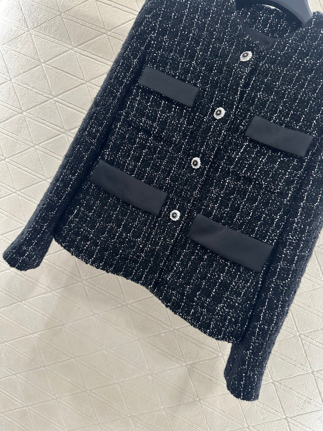 Woven round neck dress jacket