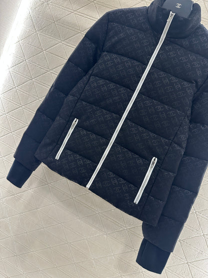 Jacquard down jacket and pants set