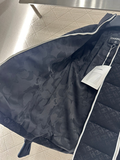 Jacquard down jacket and pants set