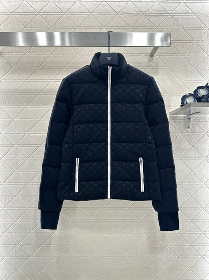 Jacquard down jacket and pants set