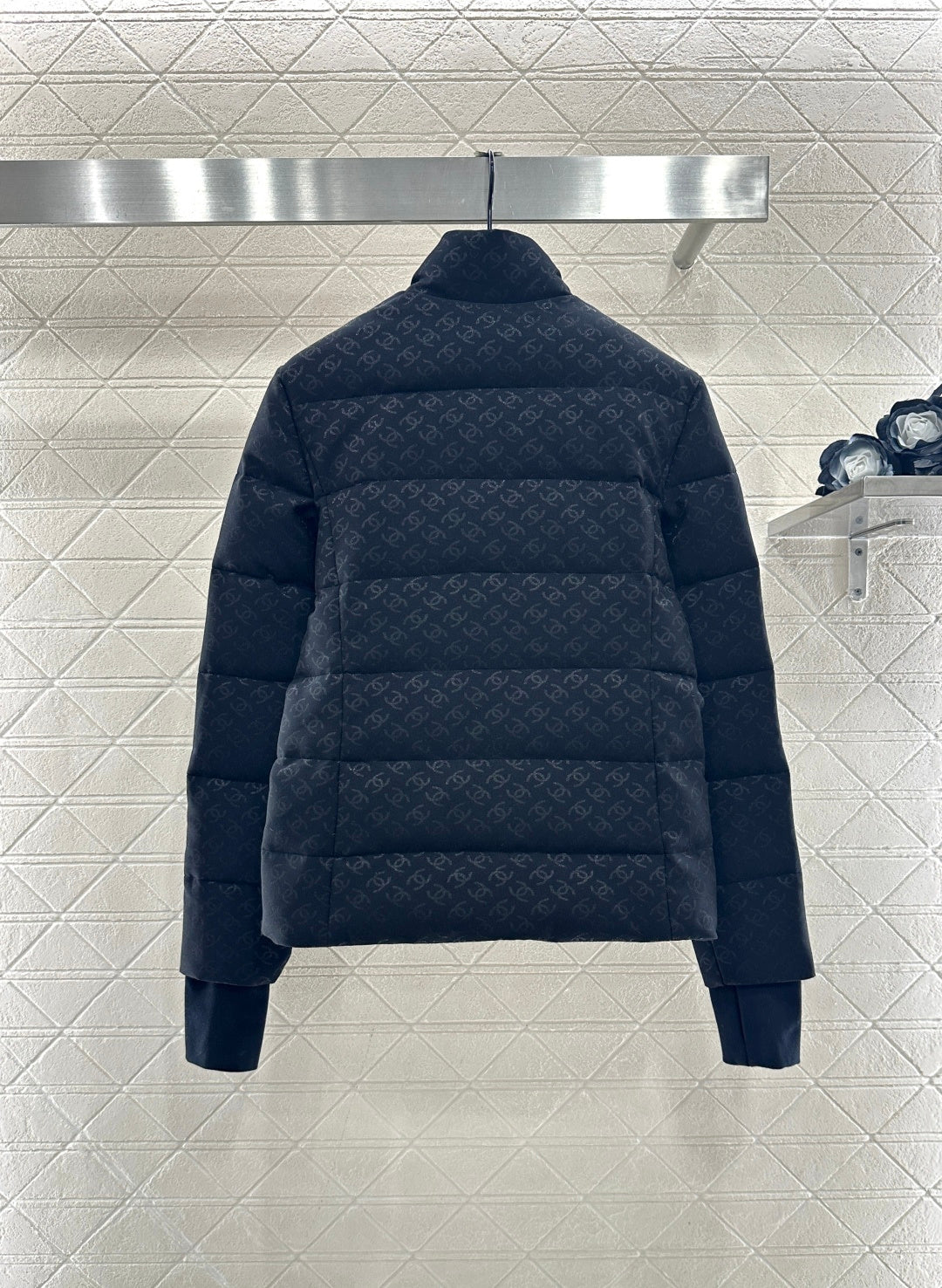 Jacquard down jacket and pants set