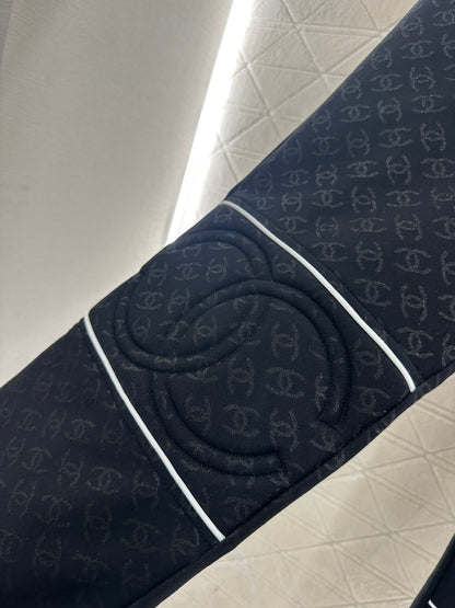 Jacquard down jacket and pants set