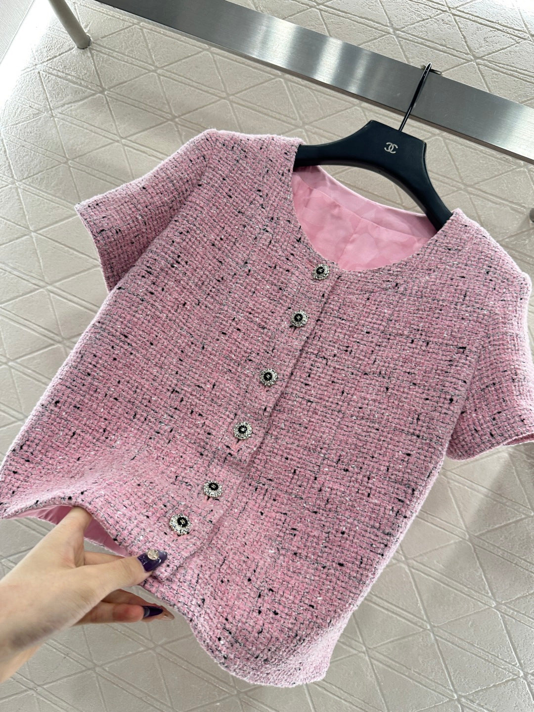 Round neck dress jacket