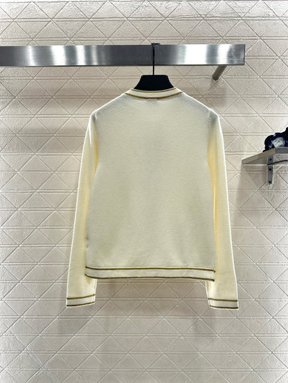 Striped border cardigan