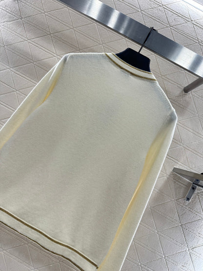 Striped border cardigan